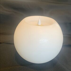 Modern White Ceramic Candle Holder Accent